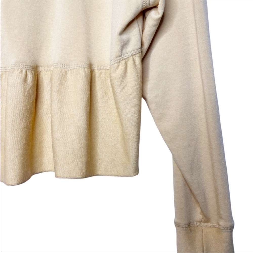 ALRAR’D STATE NWT Mica Ruffle Peplum Hem Top Size Medium in New Wheat Tan - Picture 13 of 16